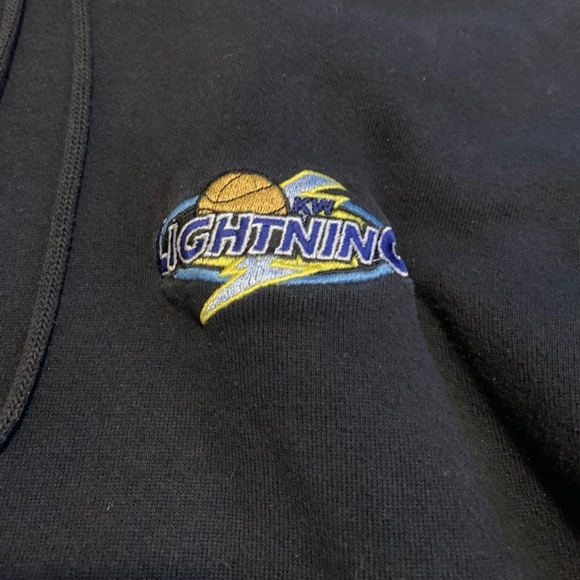 💜 Russell Athletic S Black Dri-Power Hoodie Sweatshirt Embroidered Graphic - Picture 3 of 6